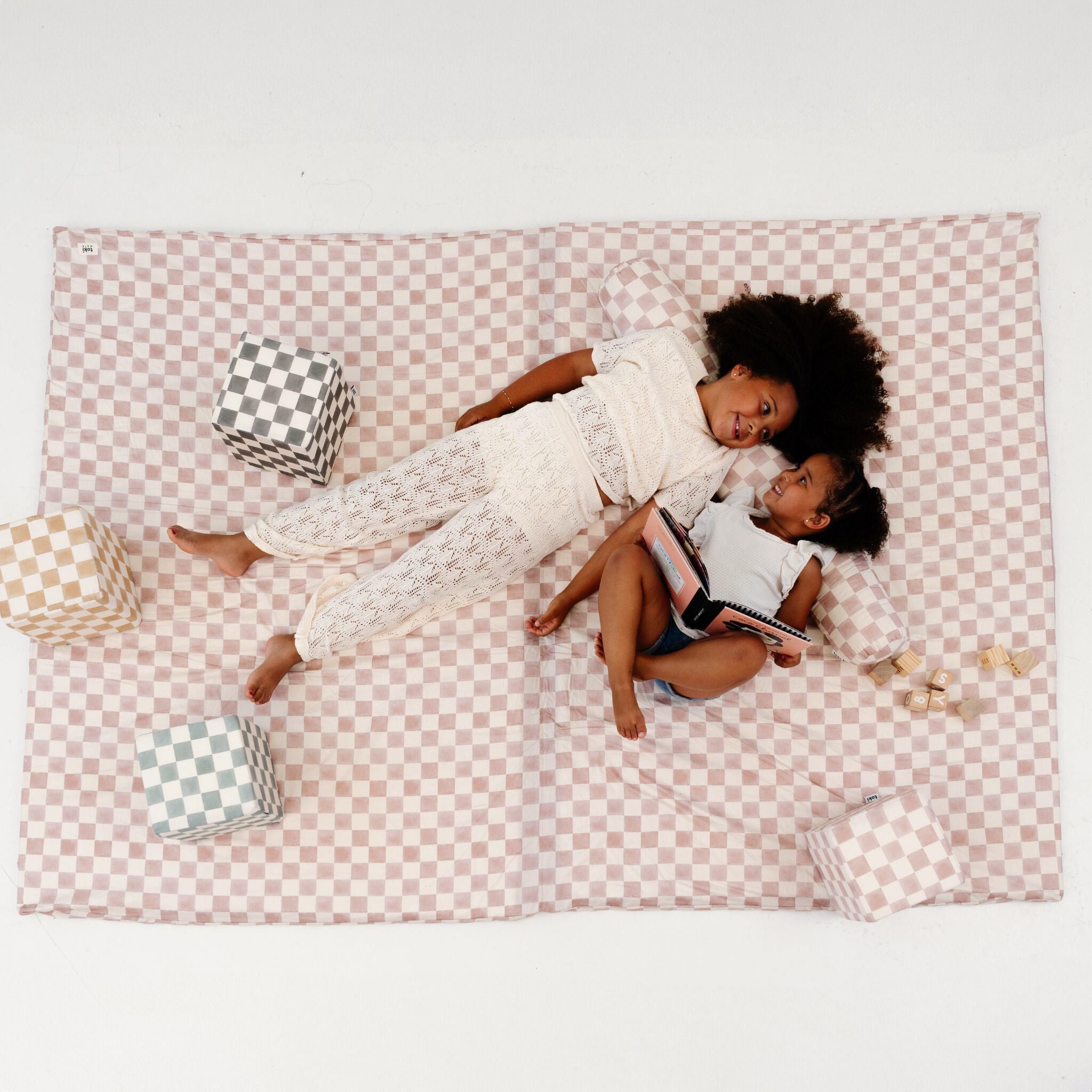 Toki Kids Checker Gumdrop Organic Cotton Mat - Playroom Avenue