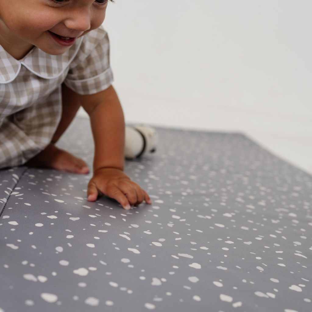 Toki Kids Terrazzo Slate Vegan Leather Mat | Playroom Avenue