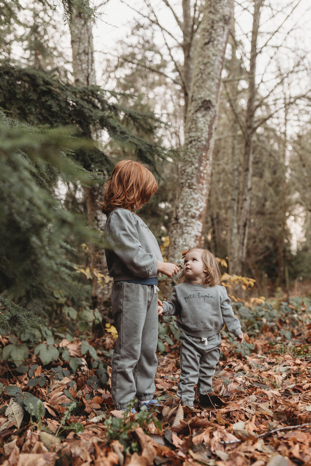 La Petit Lapin Finley | Cotton Fleece Sweatsuit Set | Petit Lapin | Mulled Basil | Playroom Avenue