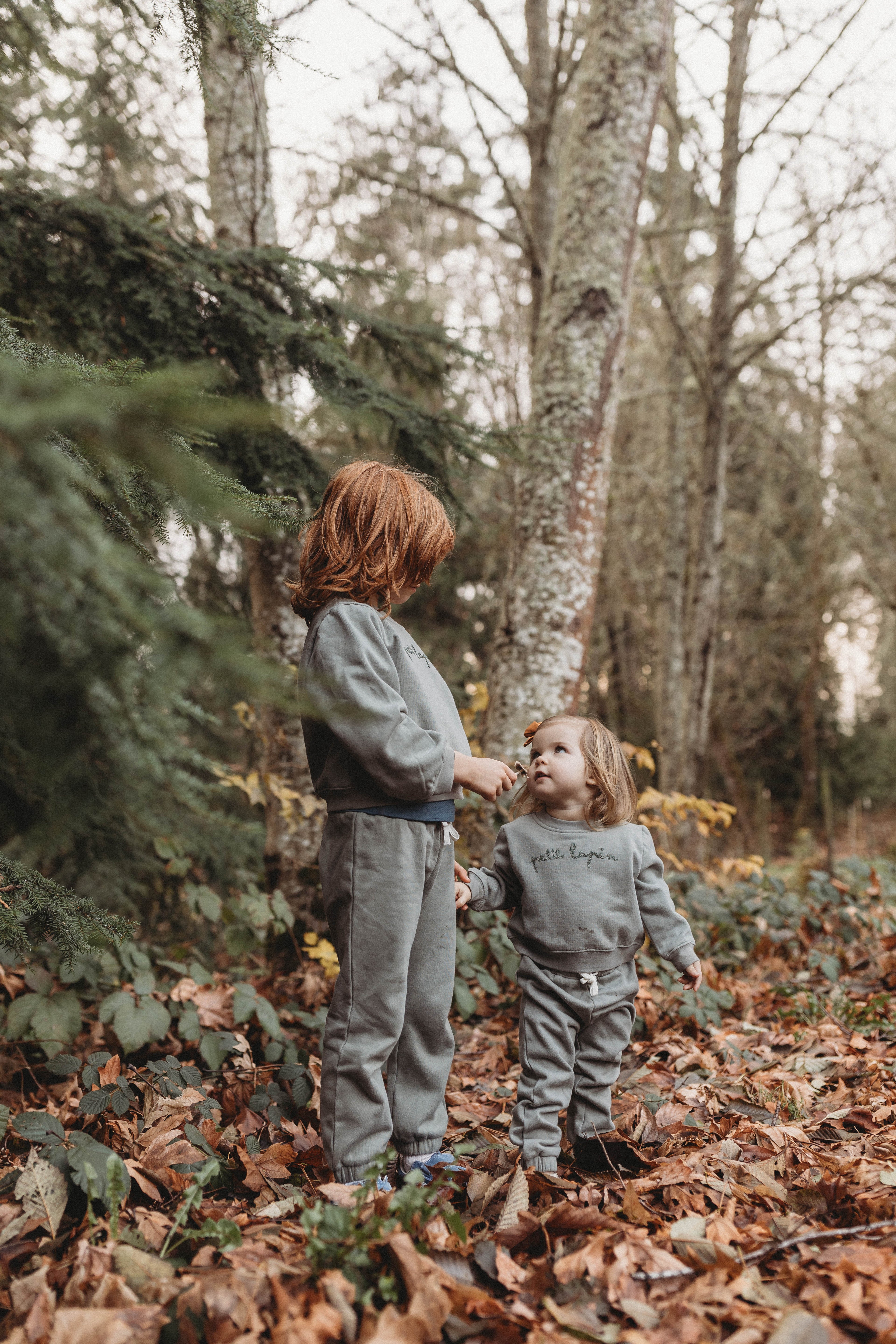 La Petit Lapin Finley | Cotton Fleece Sweatsuit Set | Petit Lapin | Mulled Basil | Playroom Avenue