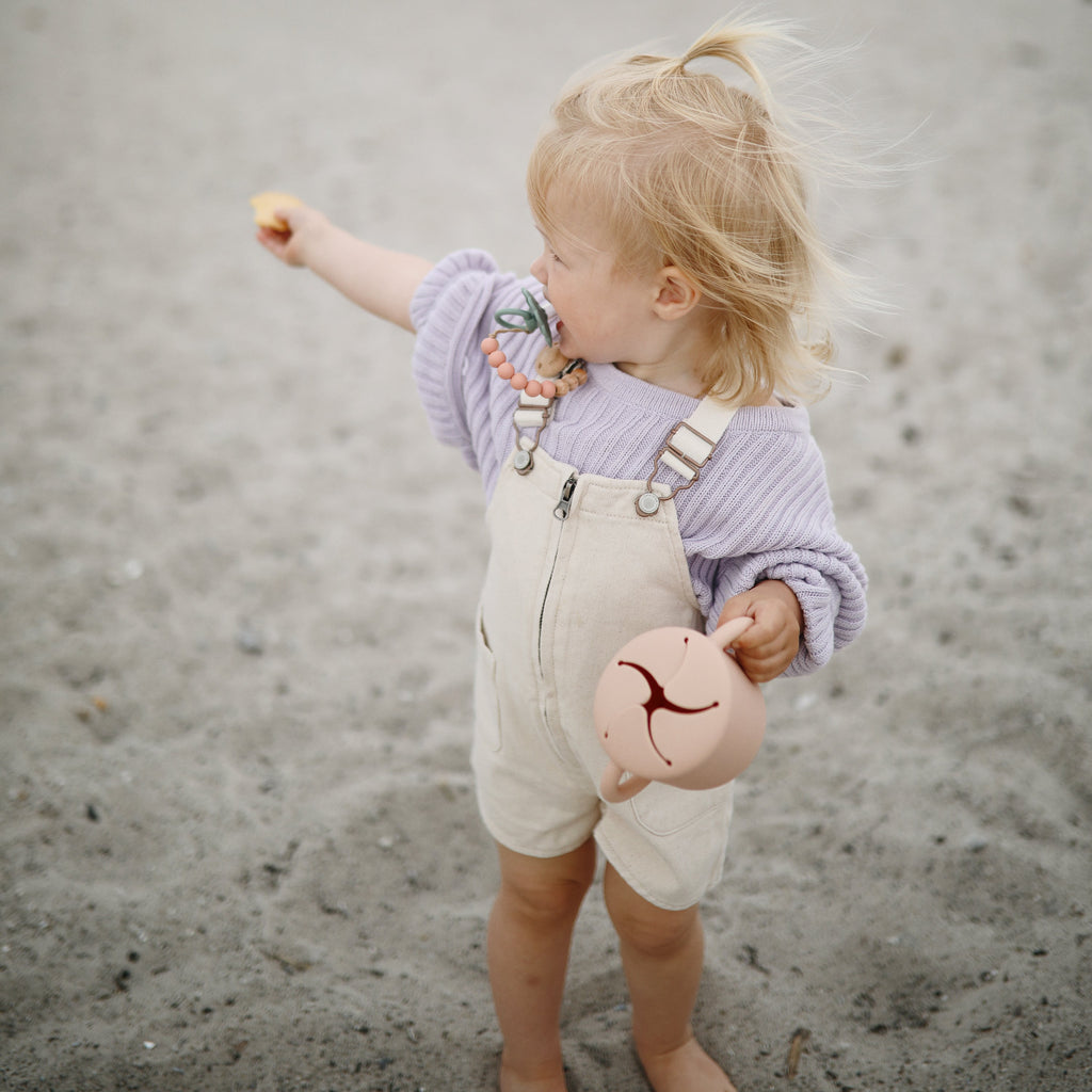 Mushie Silicone Pacifier Clip | Eva | Playroom Avenue