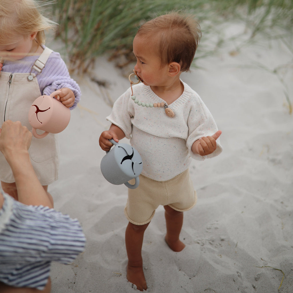 Mushie Silicone Pacifier Clip | Eva | Playroom Avenue