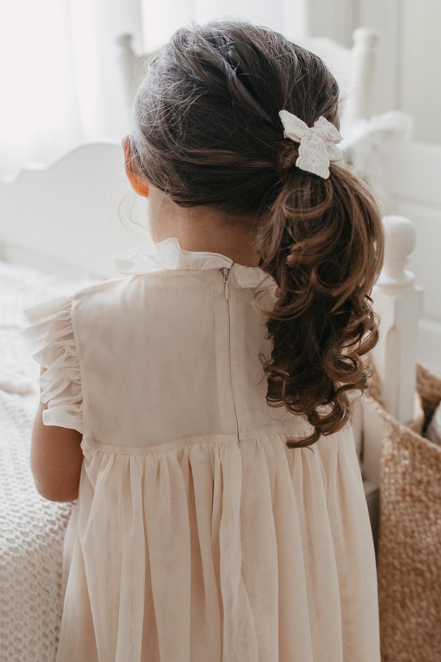 Le Petit Lapin Scarlett | Cotton Tulle Dress | Vintage Cream | Playroom Avenue