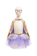 Great Pretenders Super-duper Tutu, Cape & Mask Size 4-6 Rose Gold Lilac | Playroom Avenue