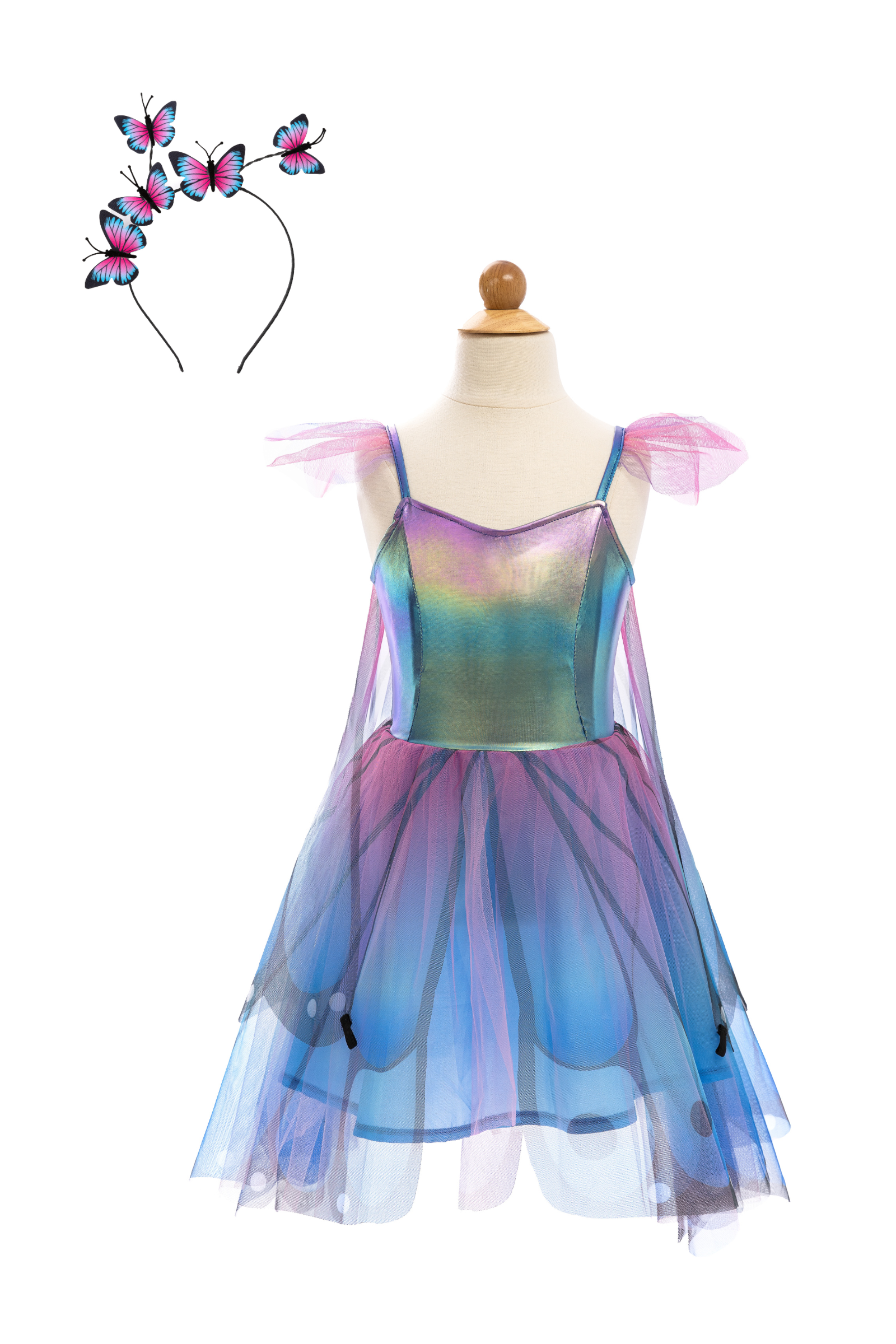 Great Pretenders Butterfly Twirl Dress with Wings & Headband Blue | Playroom Avenue