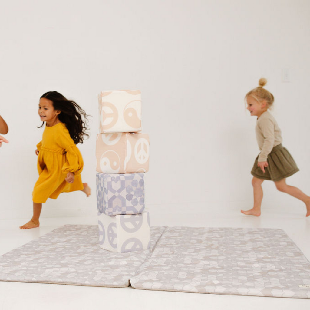 Toki Kids Lavender Peace Sign Play Cube | Playroom Avenue