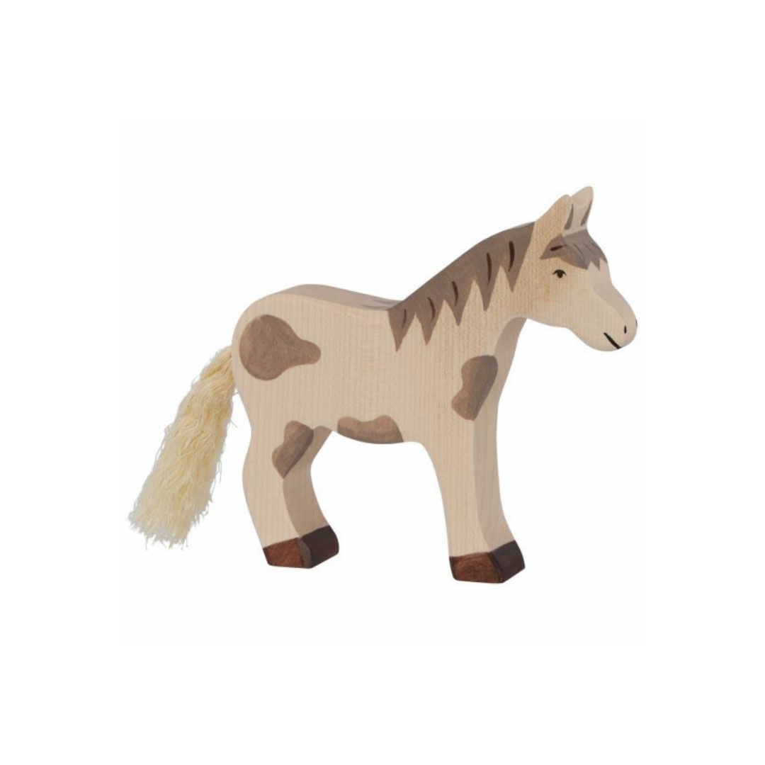Holztiger Wooden Standing Dappled Horse Figure | Playroom Avenue