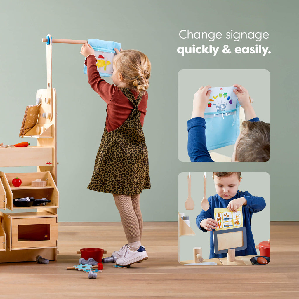 HABA Creative Play 3 in 1 – Play Kitchen, Store & Workshop | Playroom Avenue