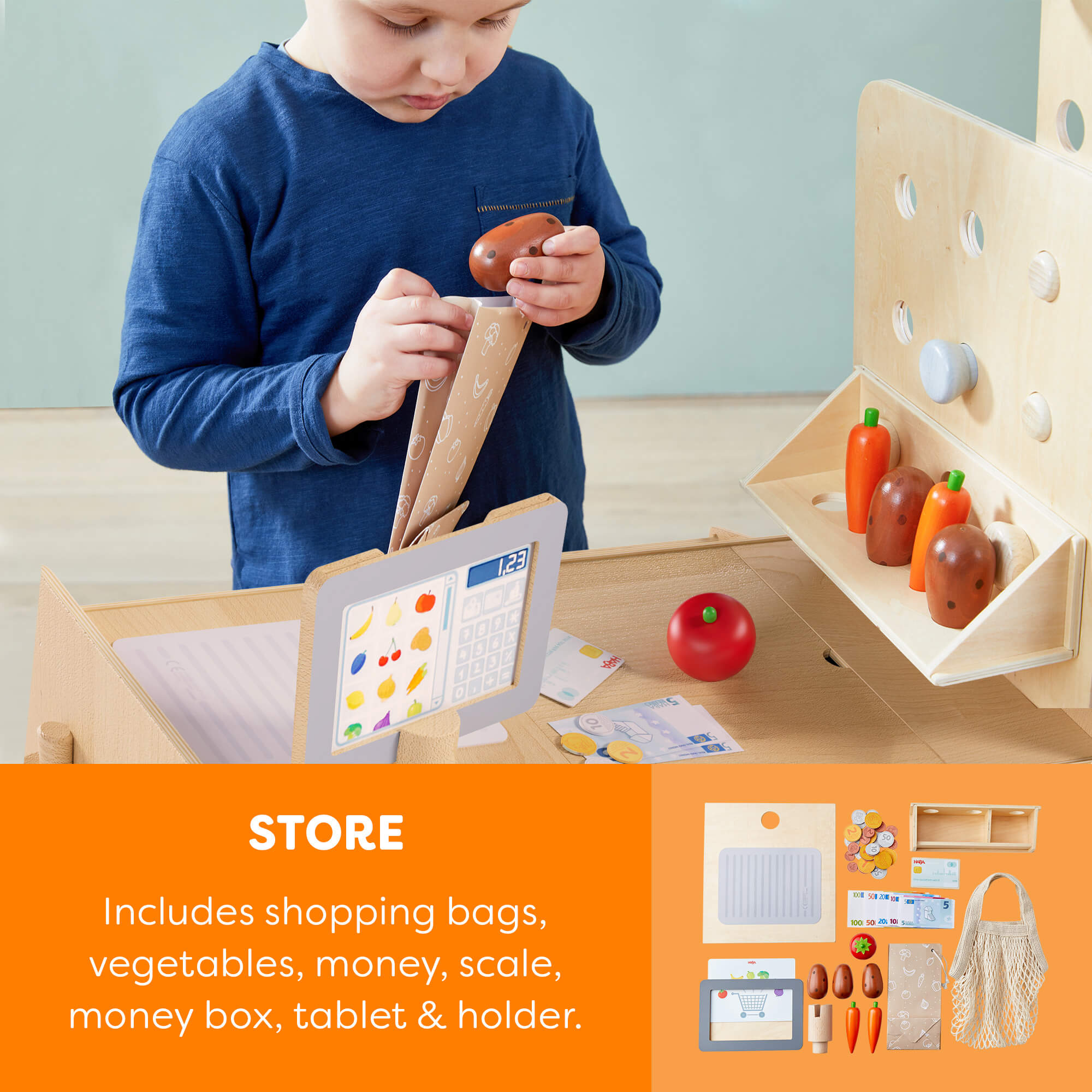 HABA Creative Play 3 in 1 – Play Kitchen, Store & Workshop | Playroom Avenue