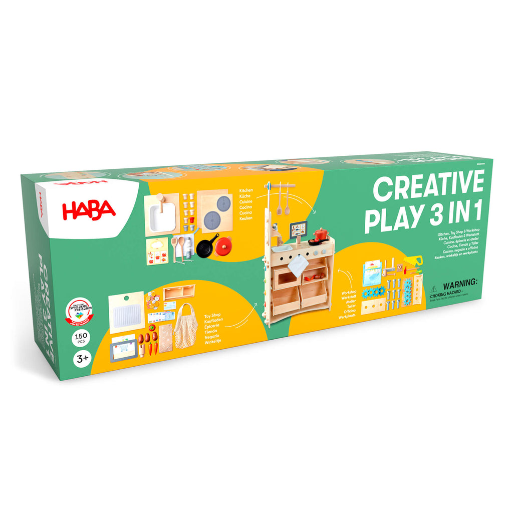 HABA Creative Play 3 in 1 – Play Kitchen, Store & Workshop | Playroom Avenue