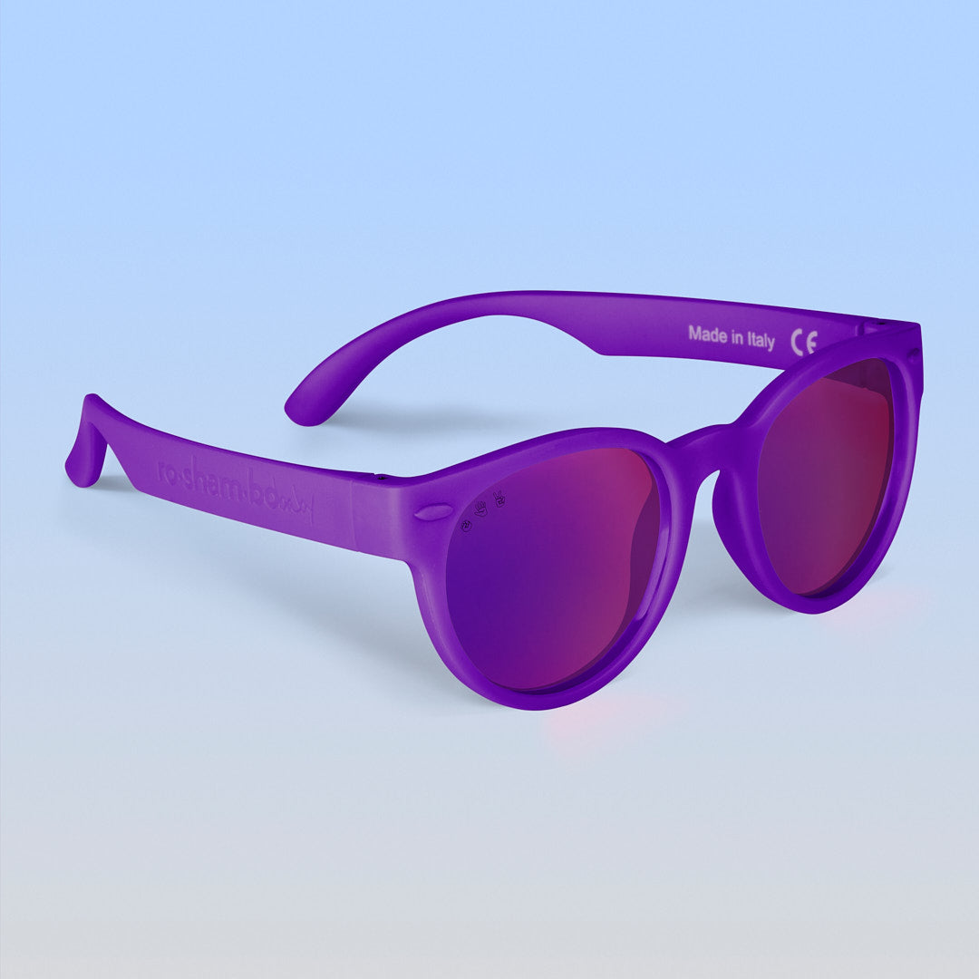 ro•sham•bo Daphne Rounds | Baby Polarized Mirrored (Purple) Lens Purple Frame | Playroom Avenue