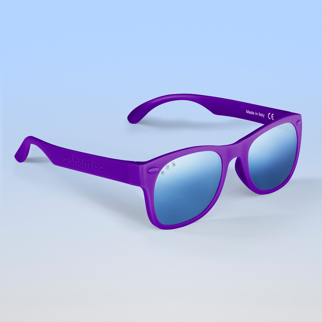 ro•sham•bo Daphne Shades | Junior Polarized Mirrored (Chrome) Lens Purple Frame | Playroom Avenue