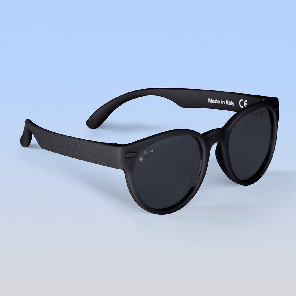 ro•sham•bo Bueller Rounds | Toddler Polarized Grey Lens Black Frame | Playroom Avenue