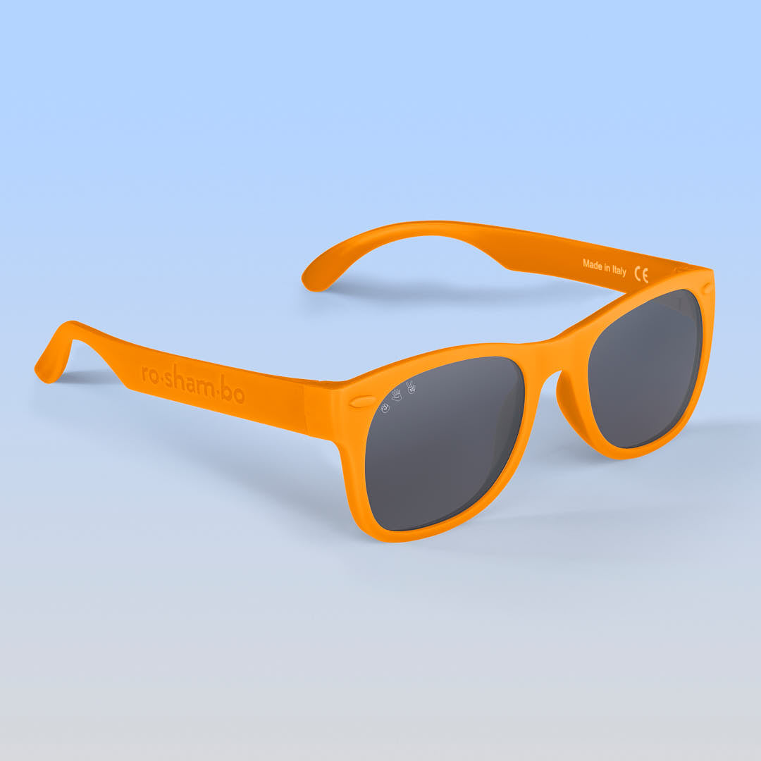 ro•sham•bo Bright Orange Shades | Adult Polarized Grey Lens Bright Orange Frame | Playroom Avenue