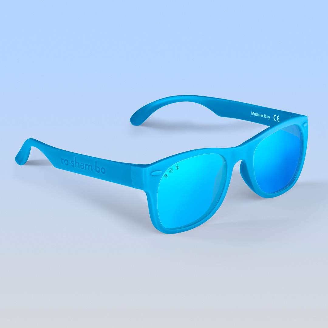 Zack Shades | Adult Polarized Mirrored (Blue) Lens Blue Frame | Playroom Avenue