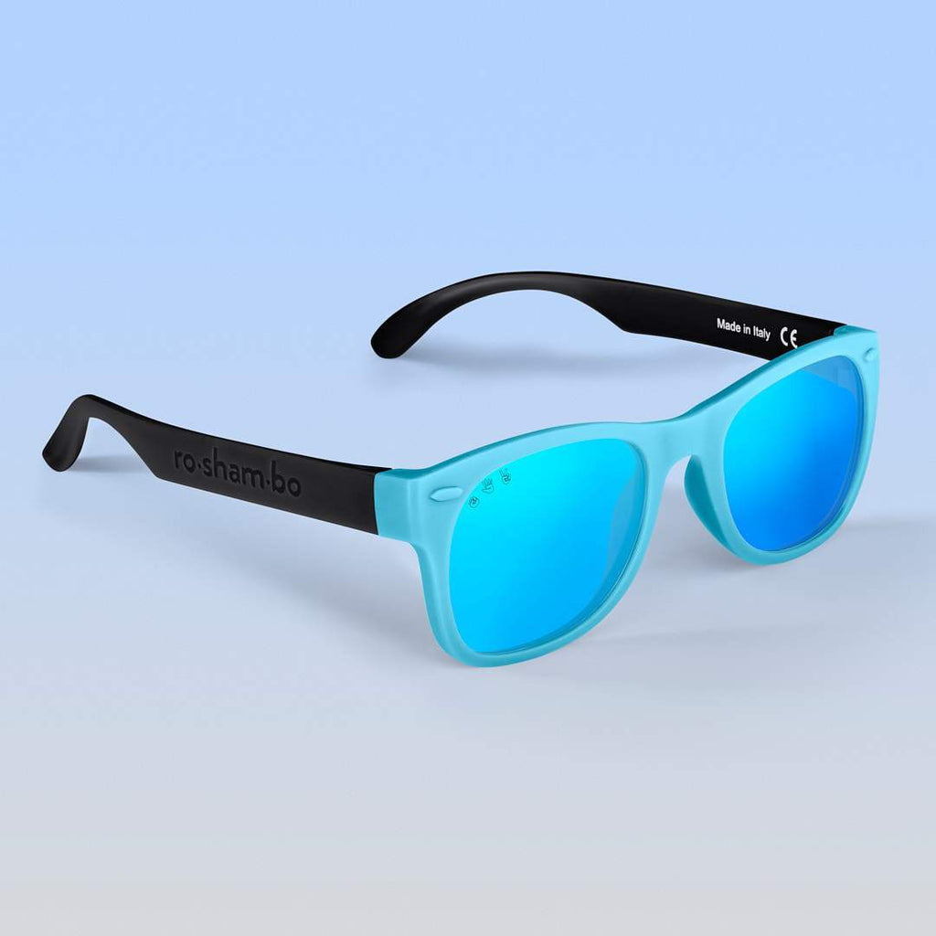 Thundercat Shades | Adult Polarized Mirrored (Blue) Lens Black & Teal Combo Frame | Playroom Avenue