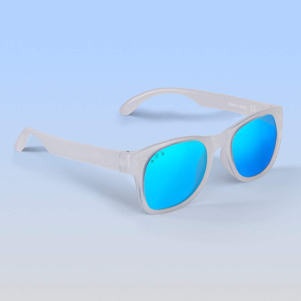 ro•sham•bo Falcor Shades | Adult Polarized Mirrored (Blue) Lens Frost Frame | Playroom Avenue