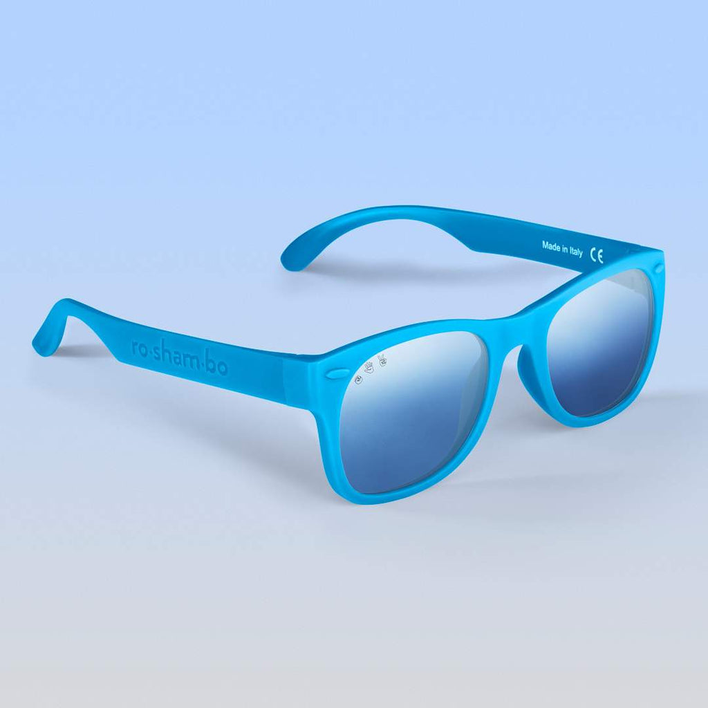 Zack Shades | Adult Polarized Mirrored (Chrome) Lens Blue Frame | Playroom Avenue