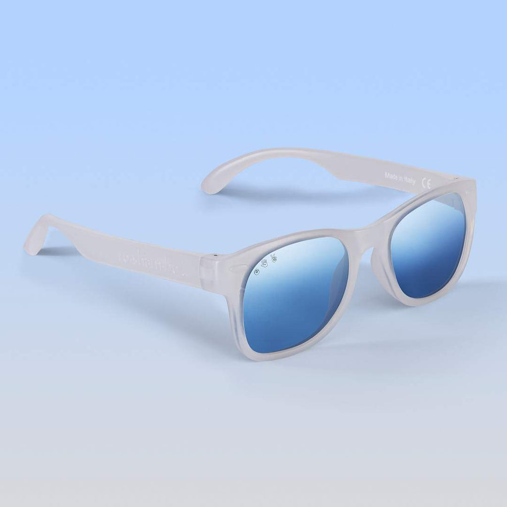 ro•sham•bo Falcor Shades | Baby Polarized Mirrored (Chrome) Lens Frost Frame | Playroom Avenue