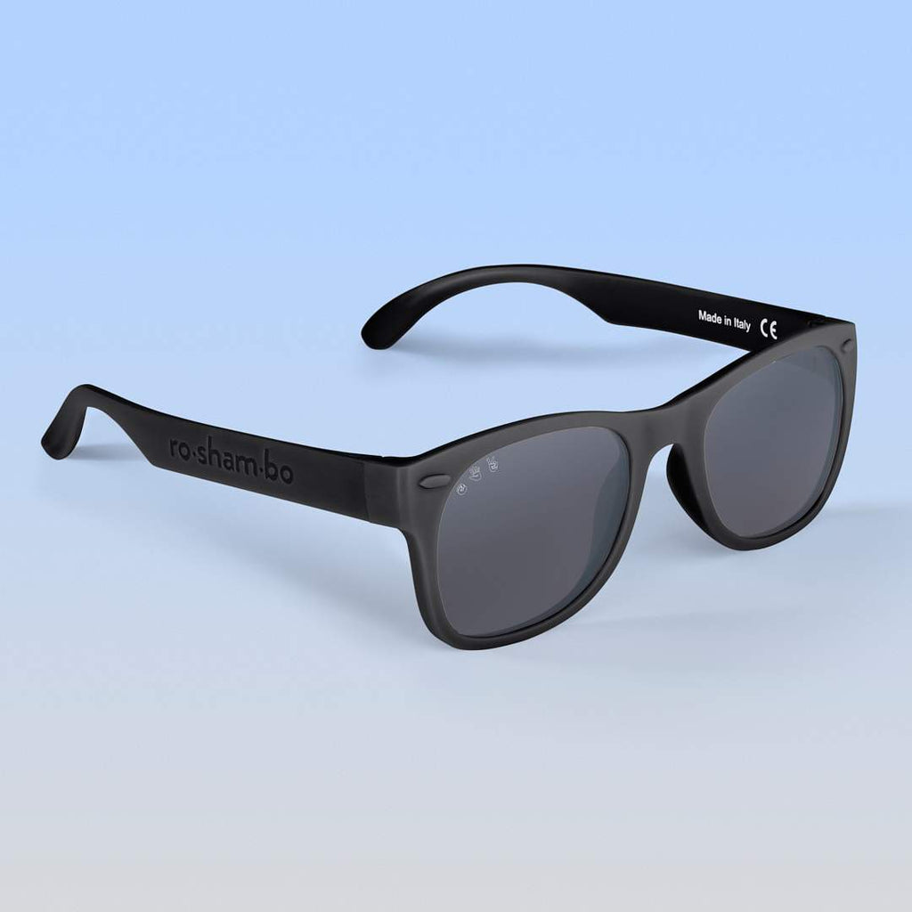 ro•sham•bo Bueller Shades | Toddler Polarized Grey Lens Black Frame | Playroom Avenue