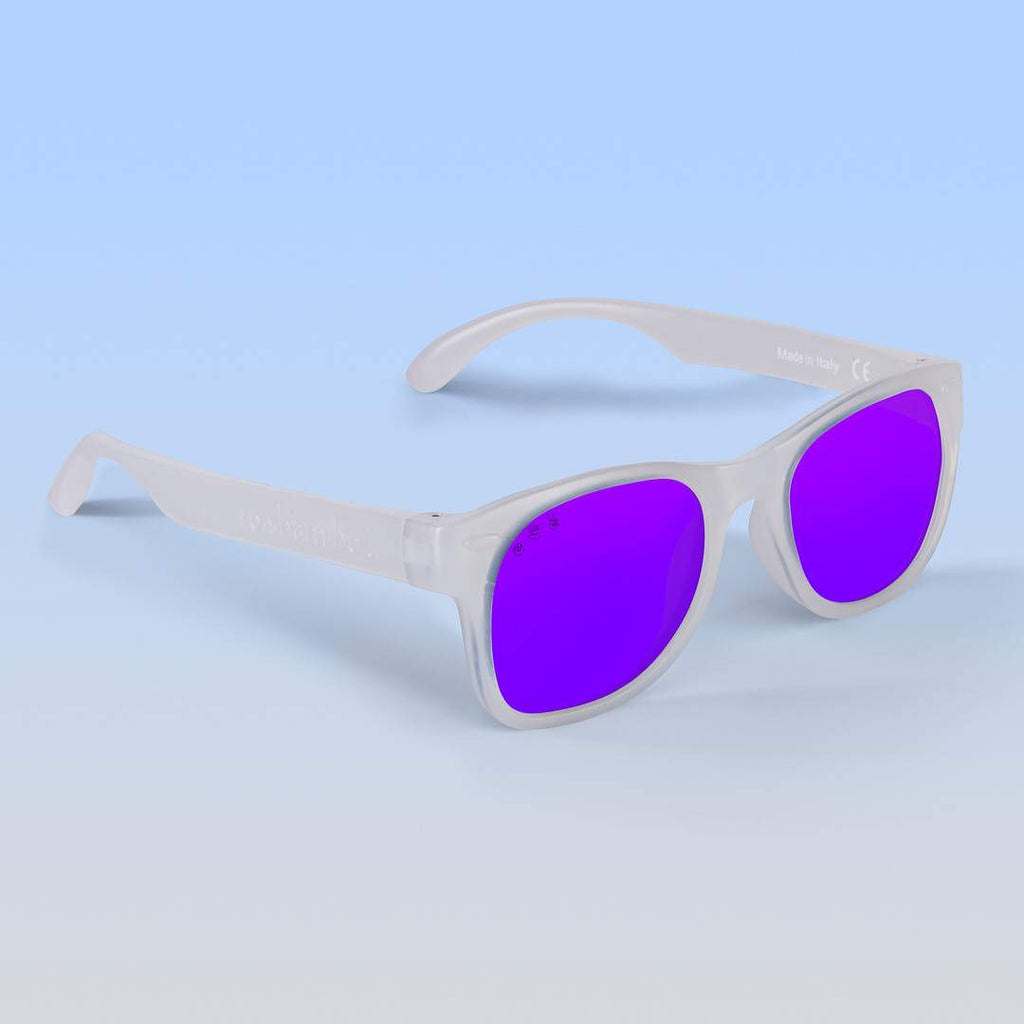 ro•sham•bo Falcor Shades | Toddler Polarized Mirrored (Purple) Lens Frost Frame | Playroom Avenue