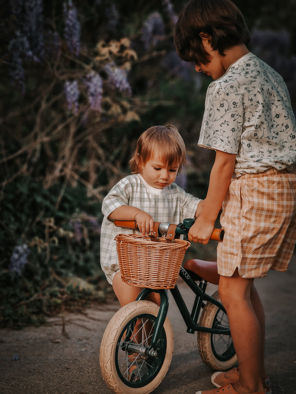 GRECH & CO. Swim Trunks | UPF + Recycled - Buckwheat Plaid | Playroom Avenue
