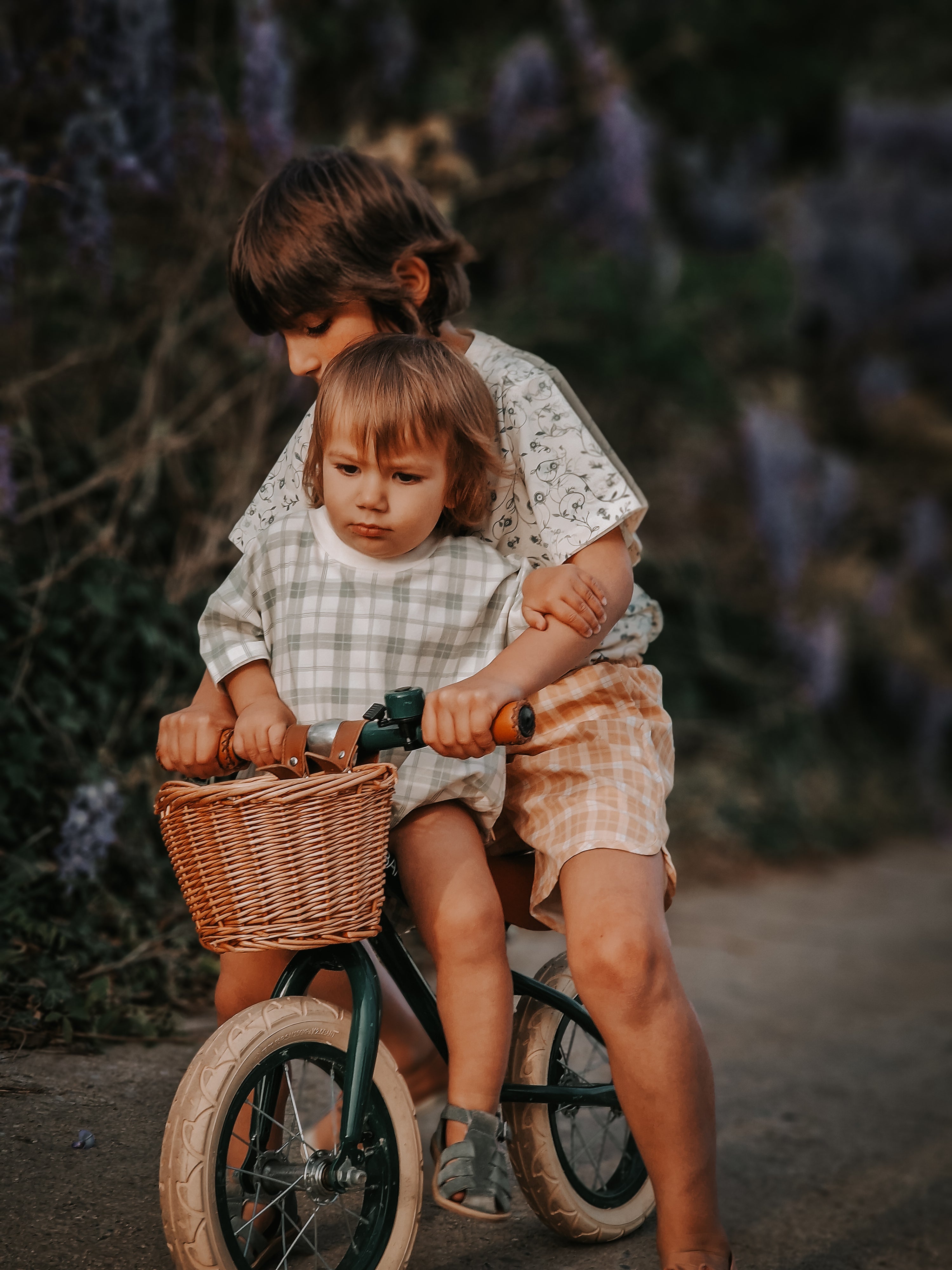 GRECH & CO. Swim Trunks | UPF + Recycled - Buckwheat Plaid | Playroom Avenue