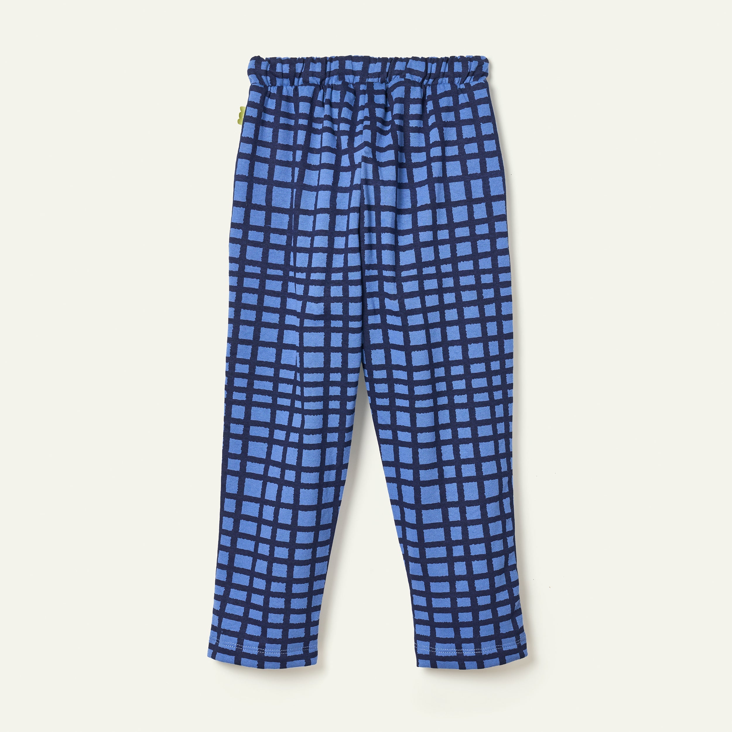 Mon Coeur Blue Grid Jogger | Playroom Avenue