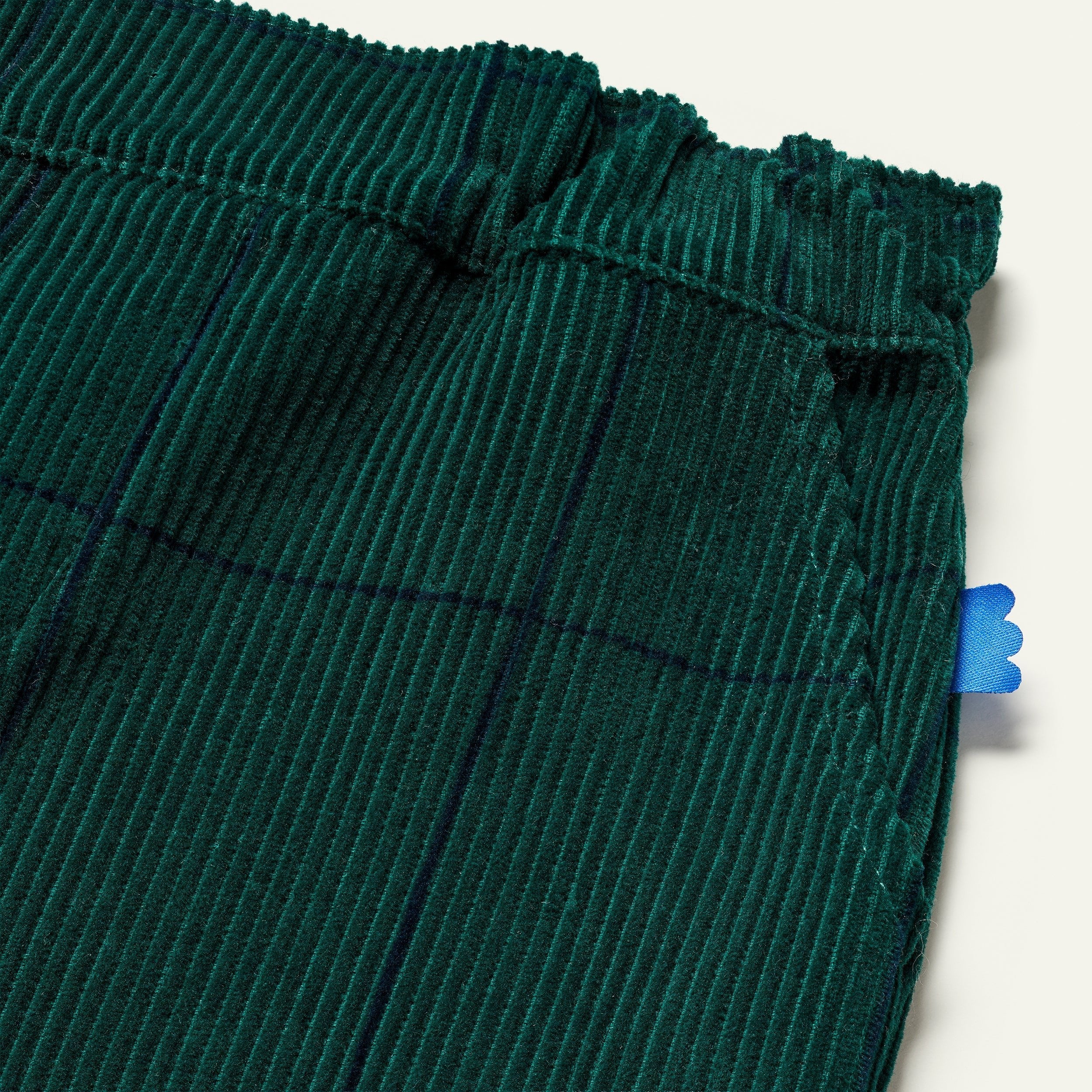 Mon Coeur Evergreen Grid Corduroy Pant | Playroom Avenue