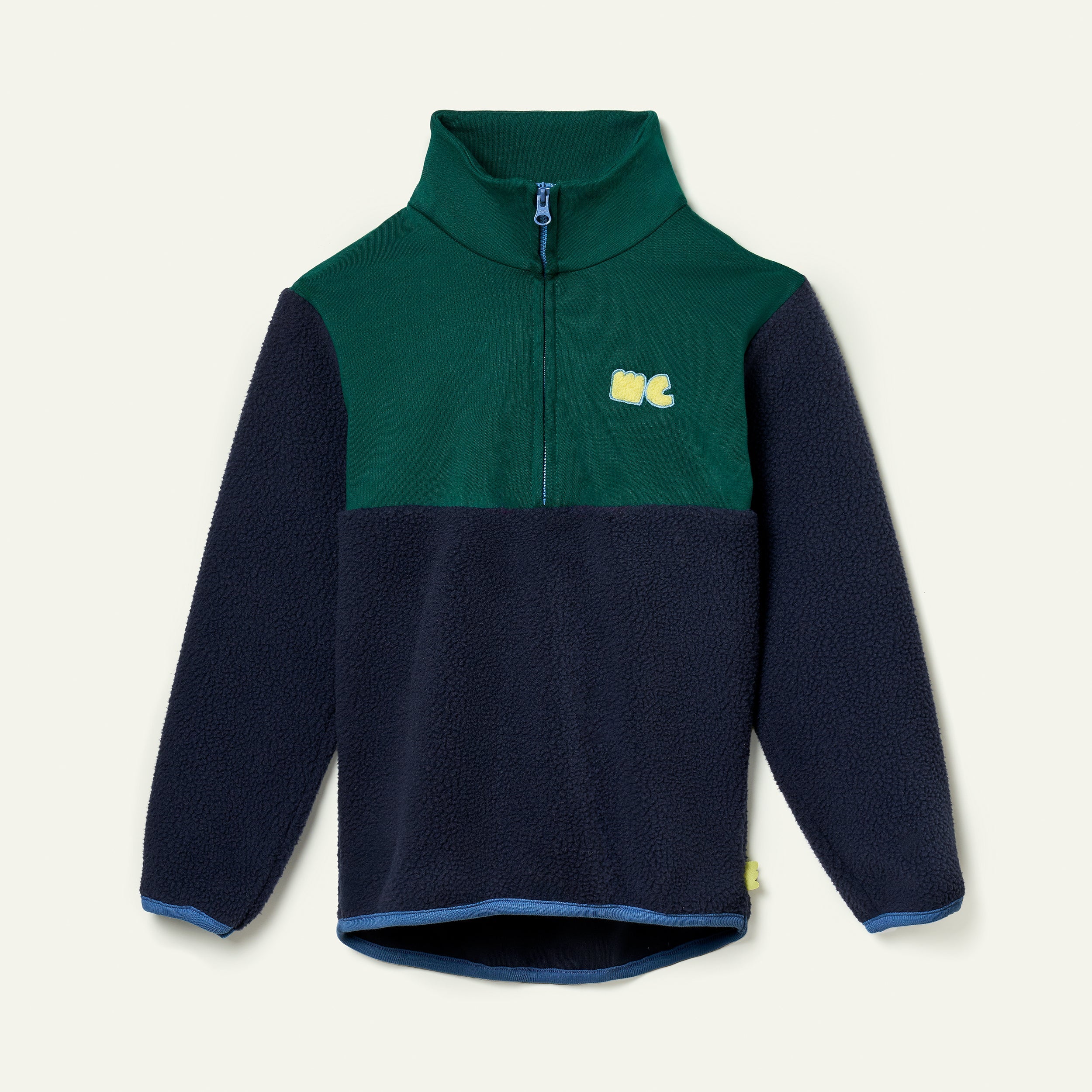 Mon Coeur Navy Sherpa Zip up | Playroom Avenue