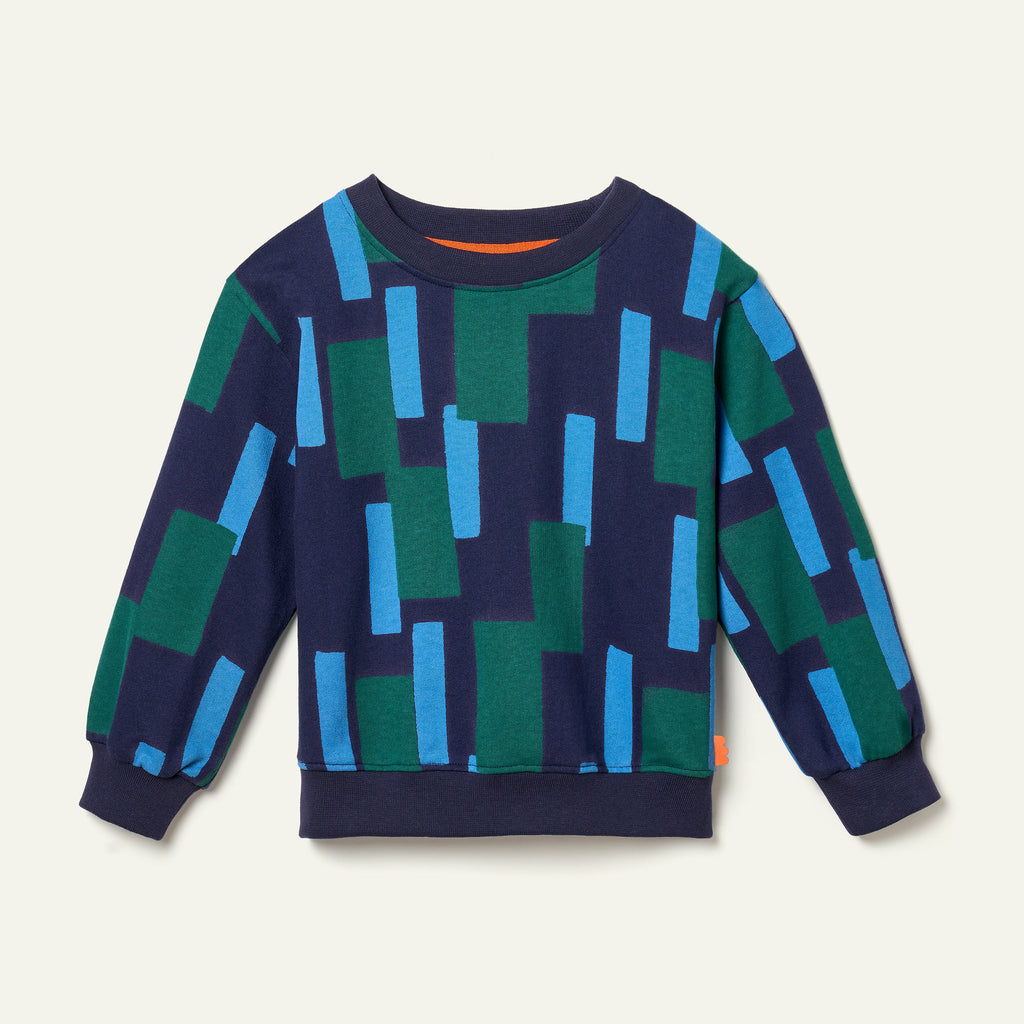 Mon Coeur Blue Block Sweatshirt | Playroom Avenue