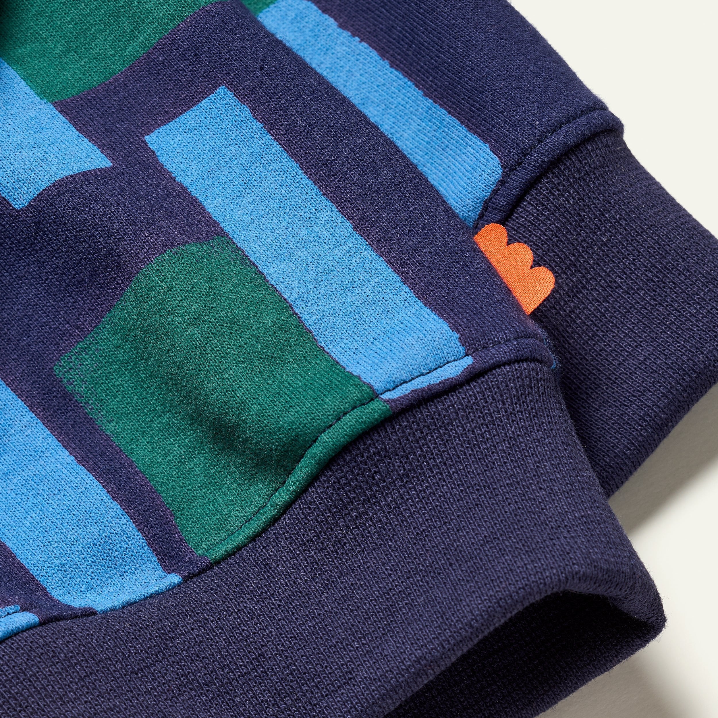 Mon Coeur Blue Block Sweatshirt | Playroom Avenue