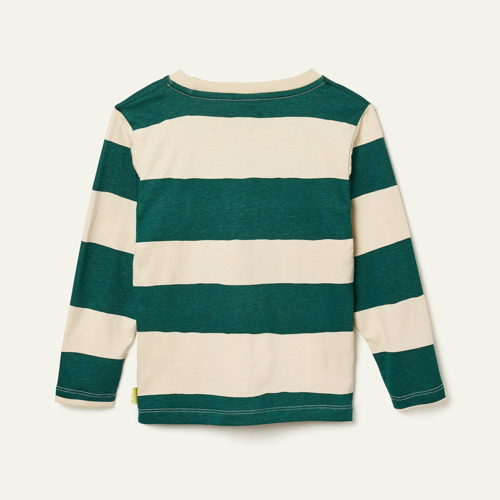 Mon Coeur Green Rugby Stripe T-Shirt | Playroom Avenue