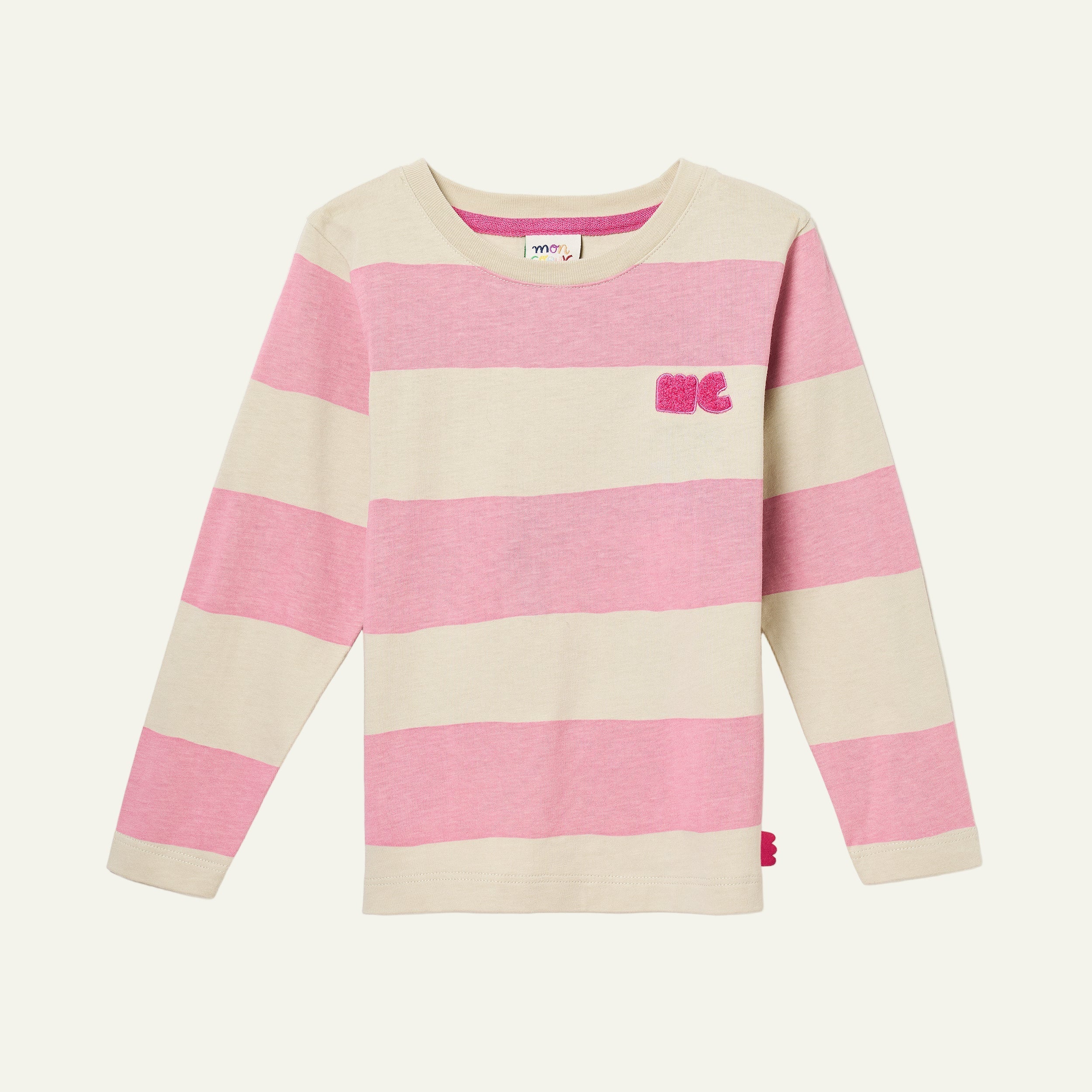 Mon Coeur Pink Rugby Stripe T-Shirt | Playroom Avenue