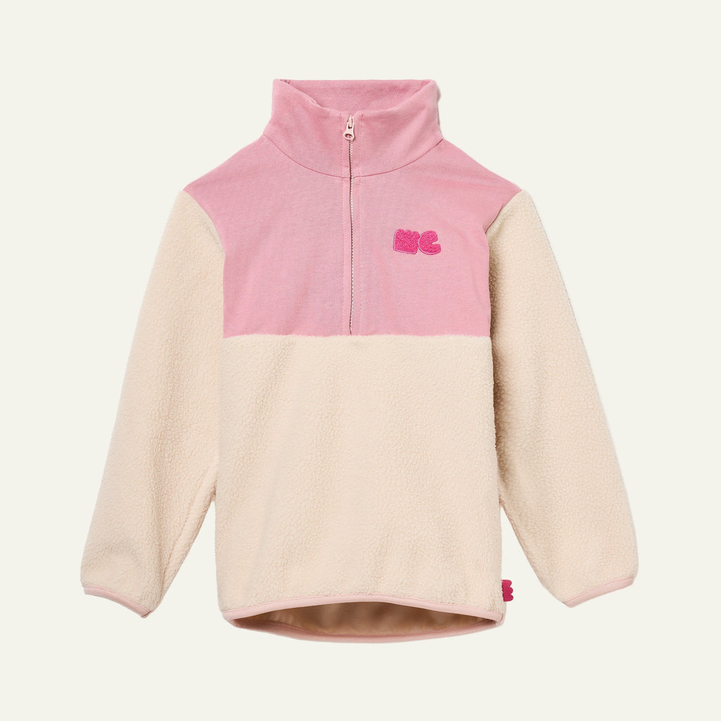 Mon Coeur Pink Sherpa Zip up | Playroom Avenue