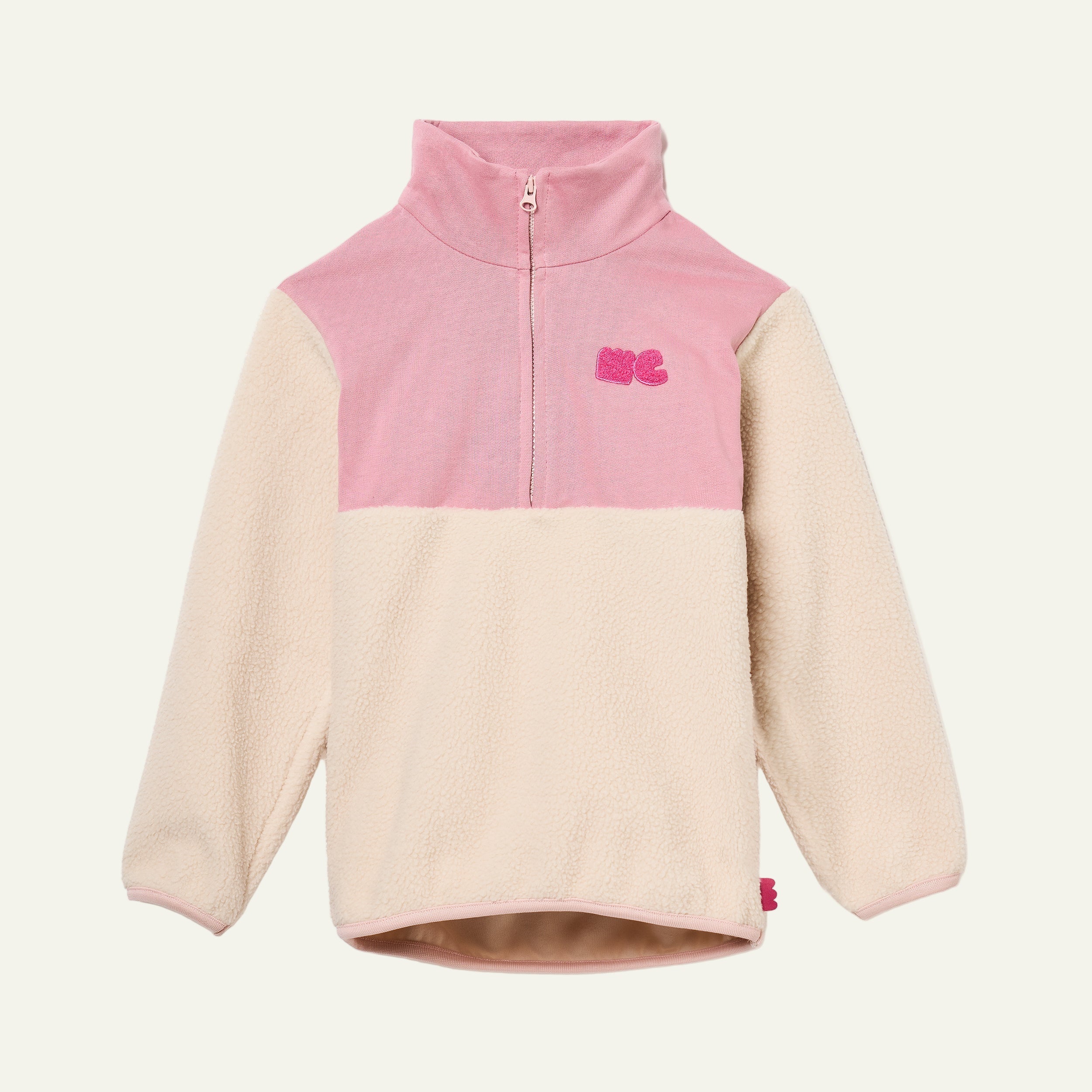 Mon Coeur Pink Sherpa Zip up | Playroom Avenue