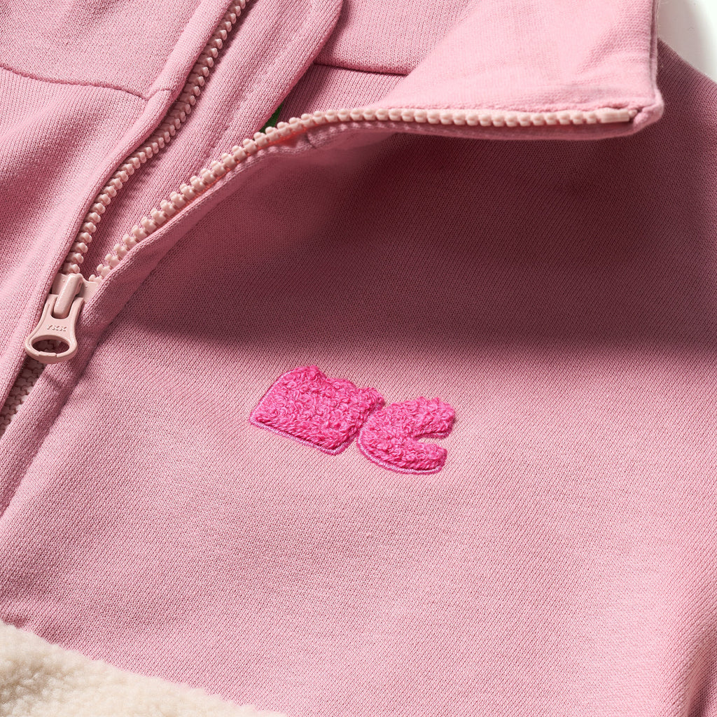 Mon Coeur Pink Sherpa Zip up | Playroom Avenue