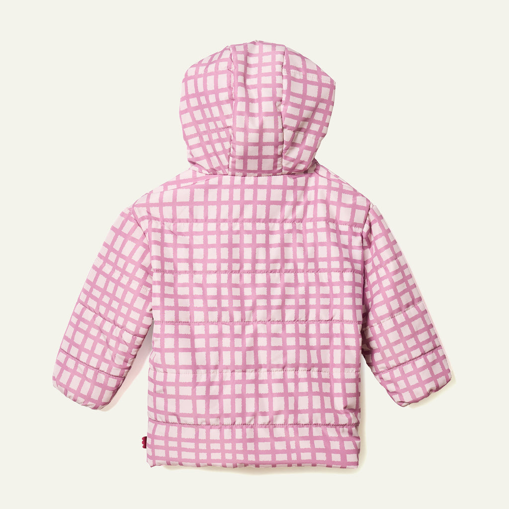 Mon Coeur Pink Grid Puffer | Playroom Avenue