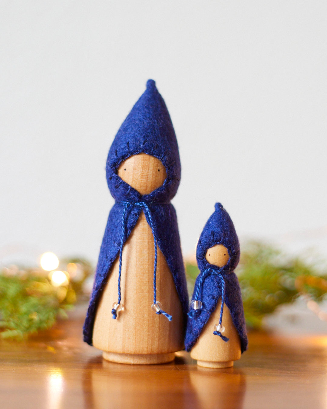 Wonderheart Silent Night Blue Wooden Gnome | Playroom Avenue