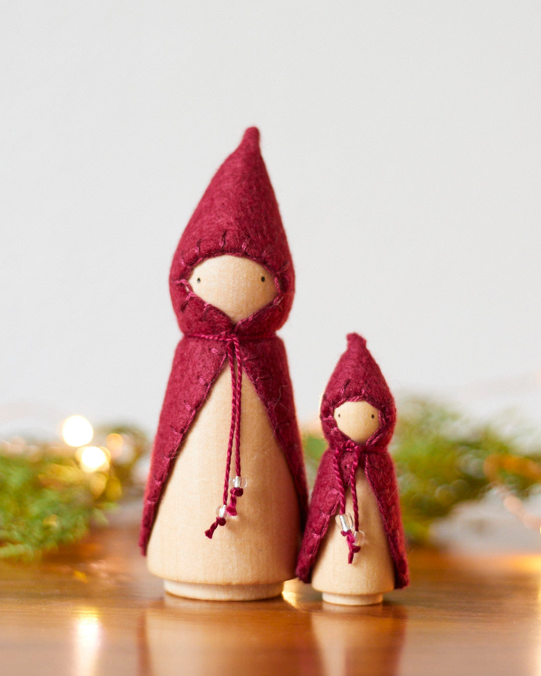 Wonderheart Cranberry Red Wooden Gnome | Playroom Avenue