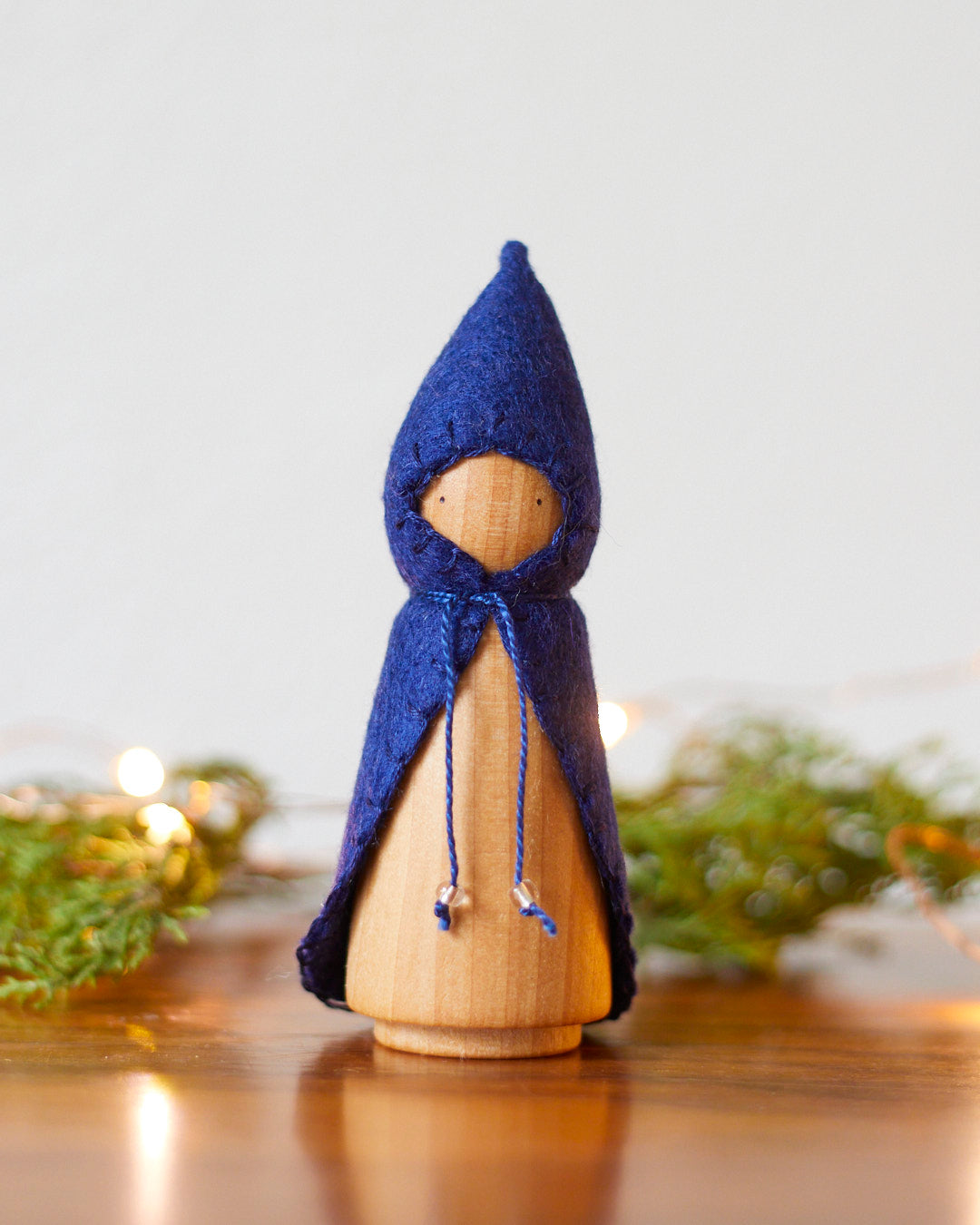 Wonderheart Silent Night Blue Wooden Gnome | Playroom Avenue