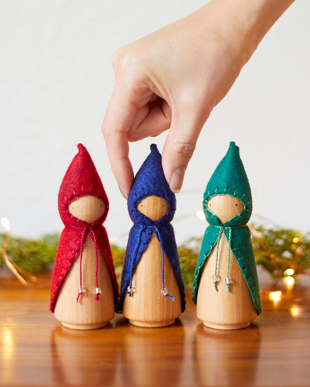 Wonderheart Silent Night Blue Wooden Gnome | Playroom Avenue