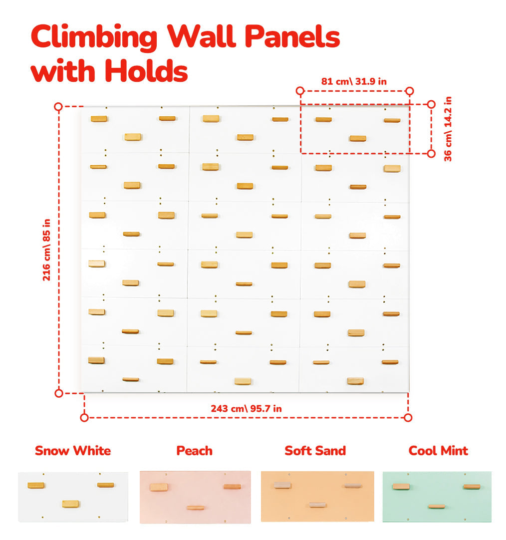 Wood and Hearts Rock Climbing Wall | Playroom Avenue