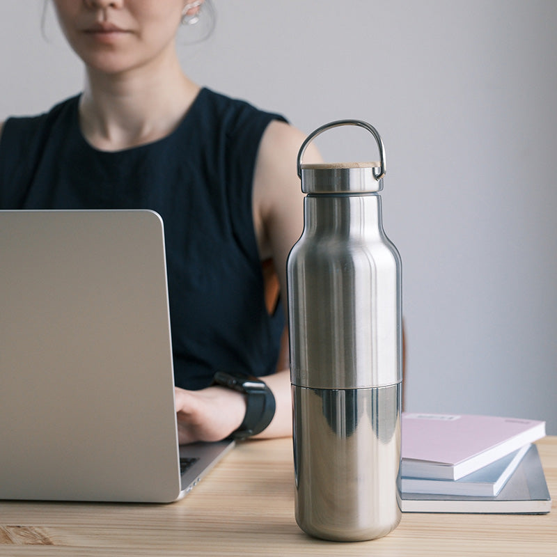 Klean Kanteen 20oz Rise Reflect with Bamboo Cap