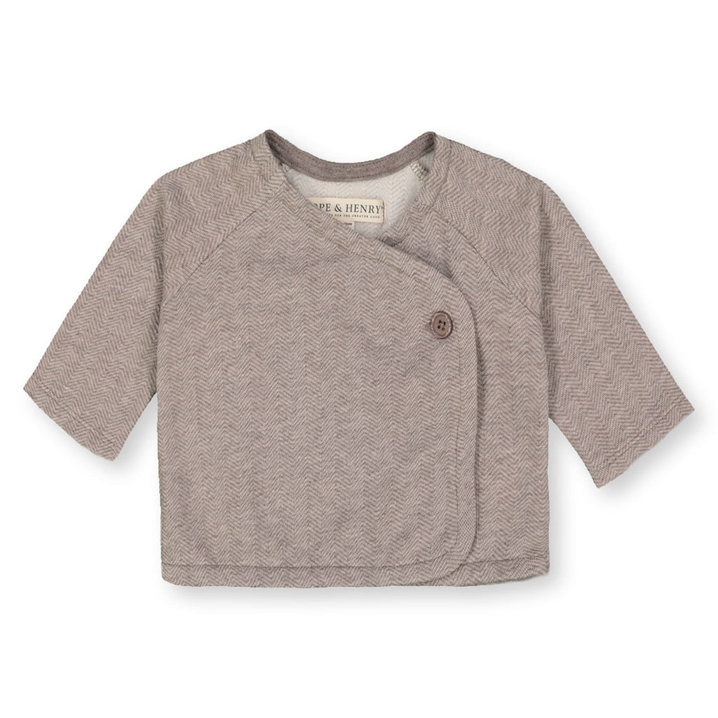 Hope & Henry Fleece Kimono Top, Legging, and Bonnet Set | Playroom Avenue