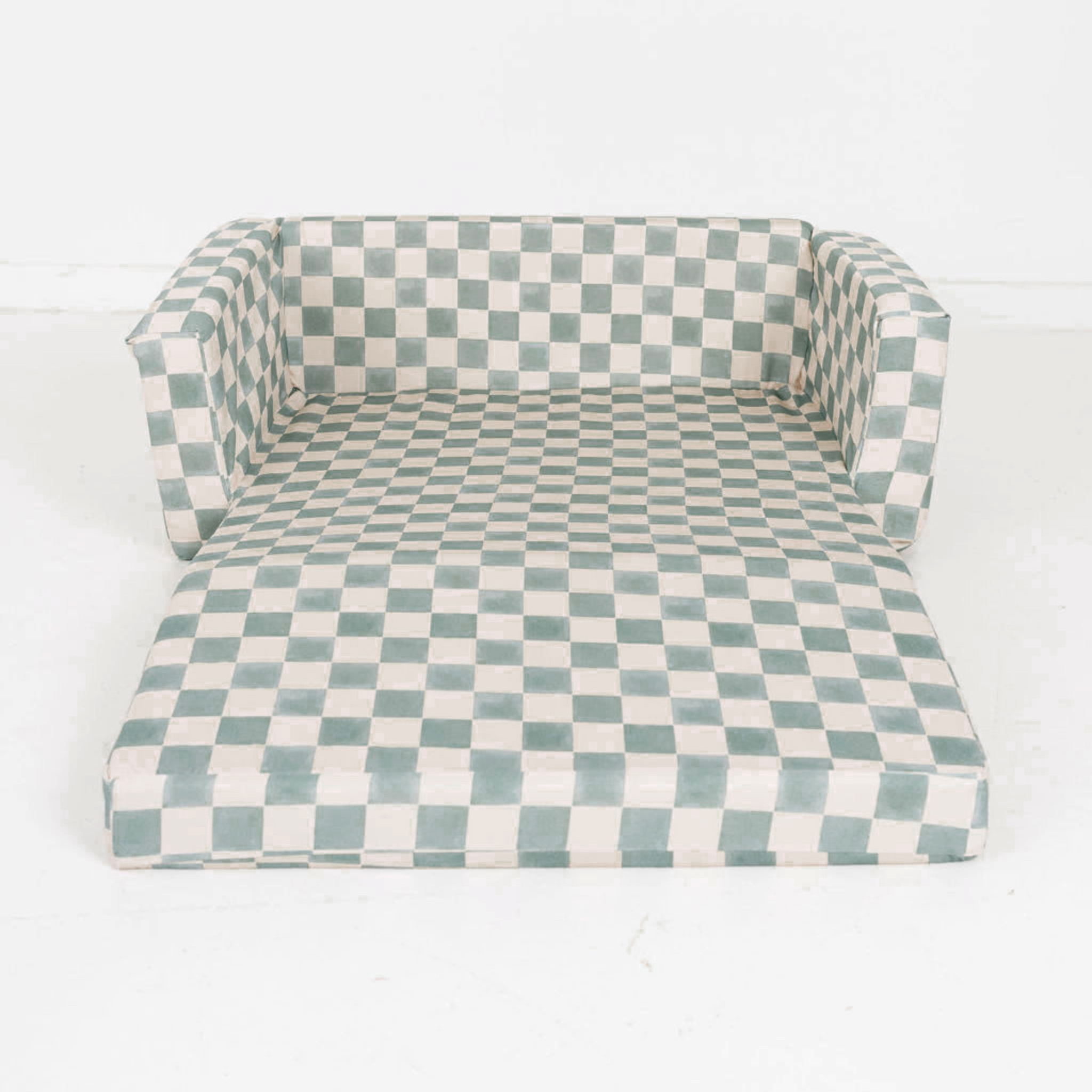 Toki Kids Checker Matcha Play Couch - Playroom Avenue