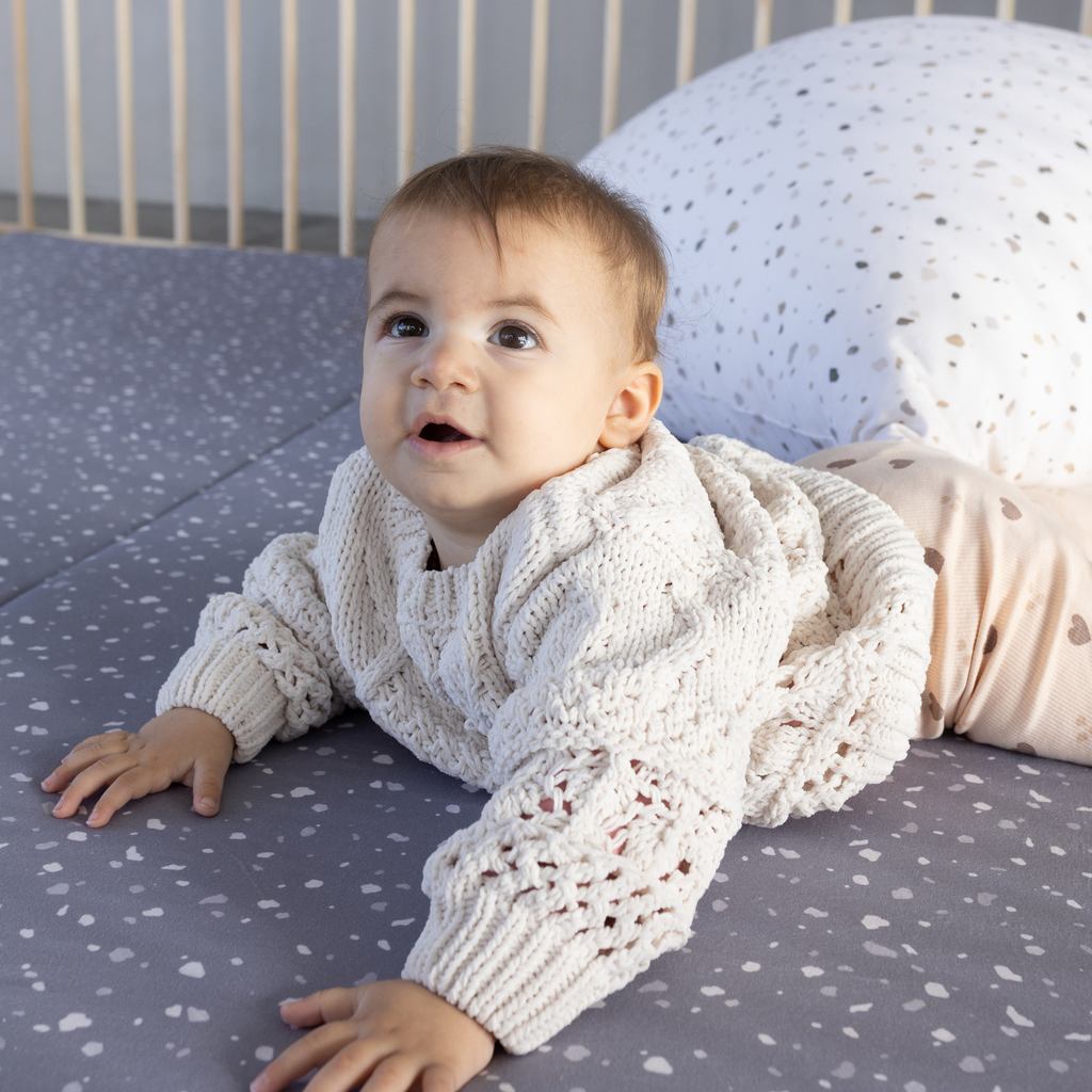 Toki Kids Terrazzo Slate Organic Cotton Mat | Playroom Avenue