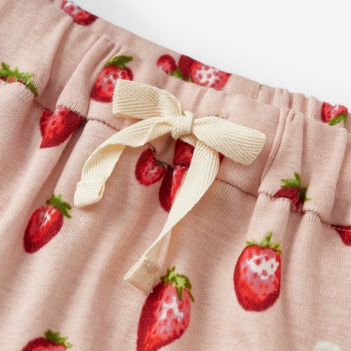 Milkbarn Strawberry Organic Cotton Jogger Pants | Playroom Avenue