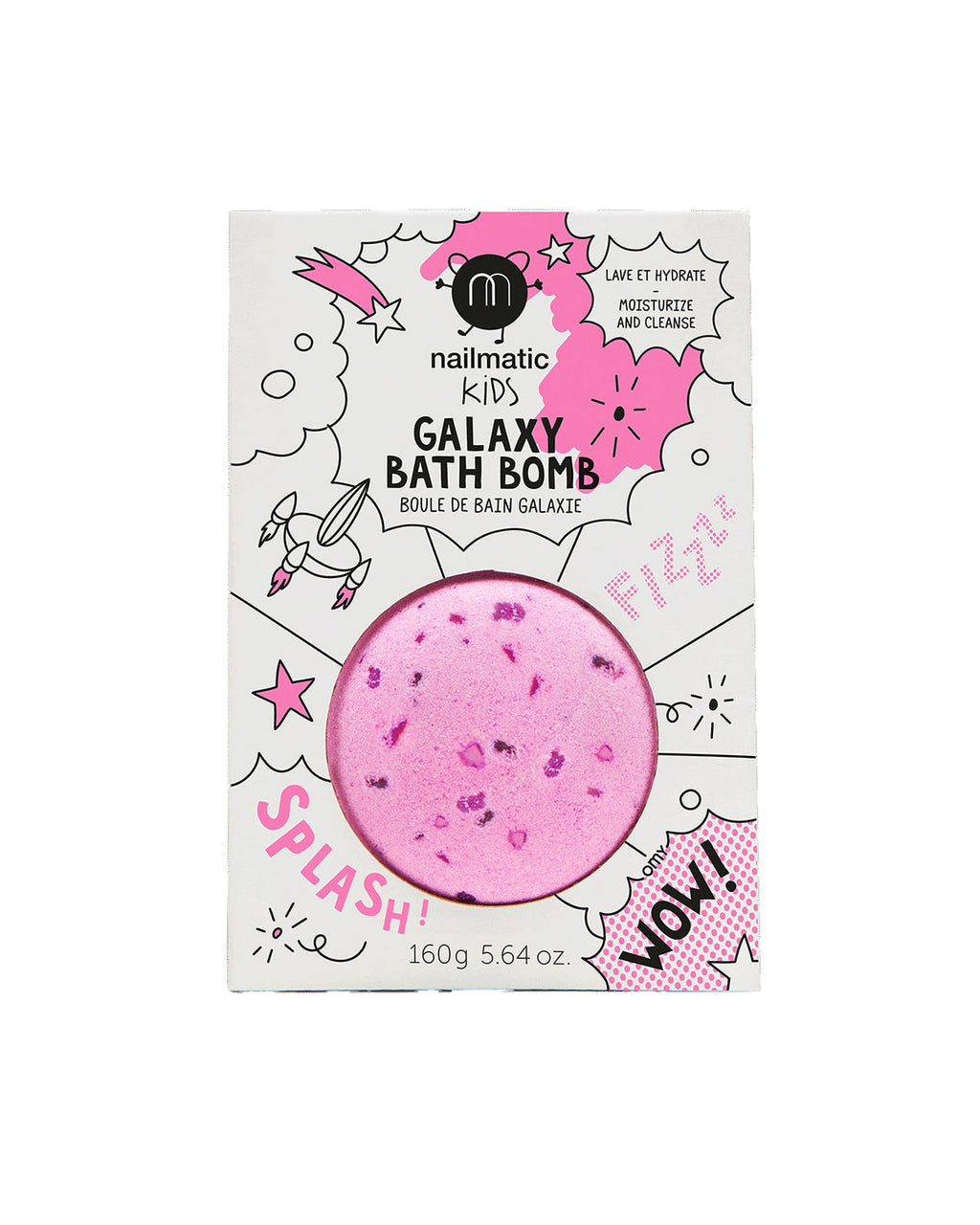 Nailmatic Bath Bomb for Kids GALAXY COSMIC Pink Purple Dots | Playroom Avenue