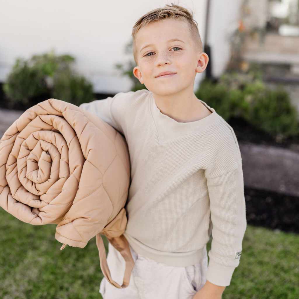 Toki Kids Checker Toffee Picnic Blanket | Playroom Avenue